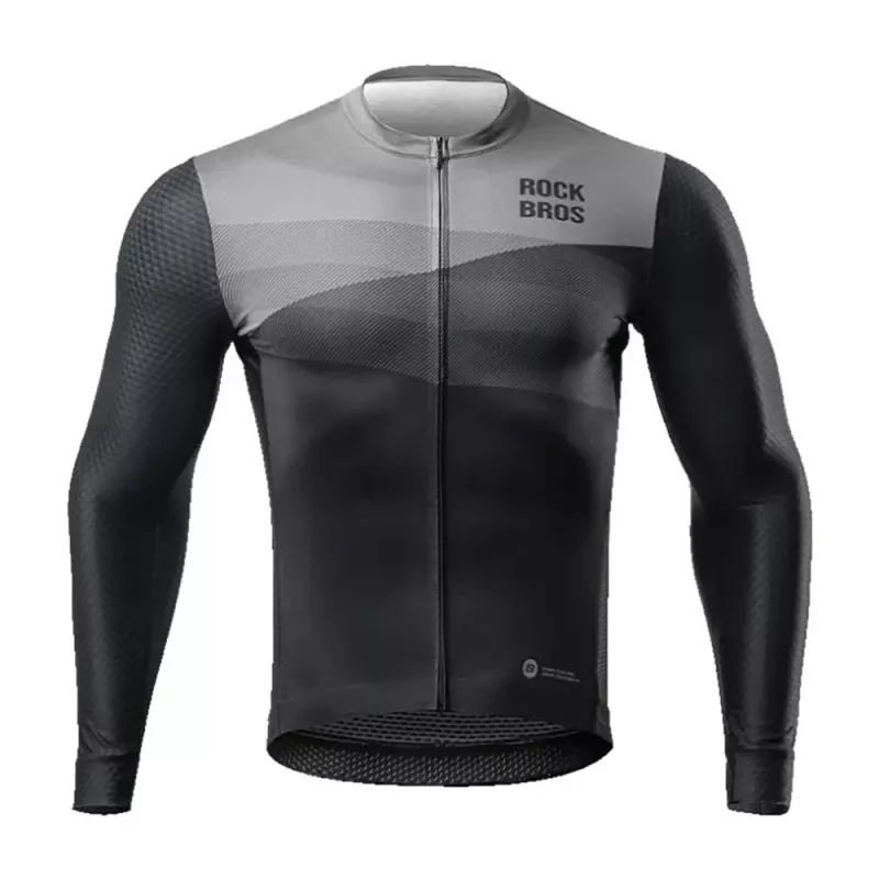 ROCKBROS Maglia da ciclismo manica lunga primavera/estate XL - nero