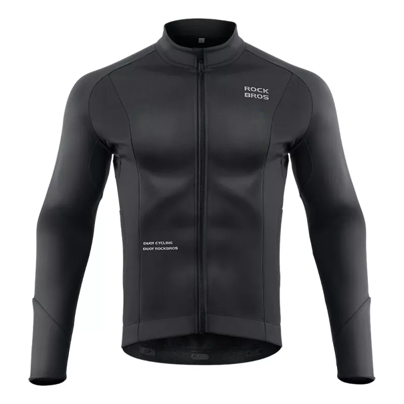 ROCKBROS Giacca da ciclismo autunno/inverno manica lunga XL nero