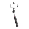 HURTEL Selfie stick WC13YDS asta telescopica 1,3 m con doppia luce LED e supporto per telefono - nero