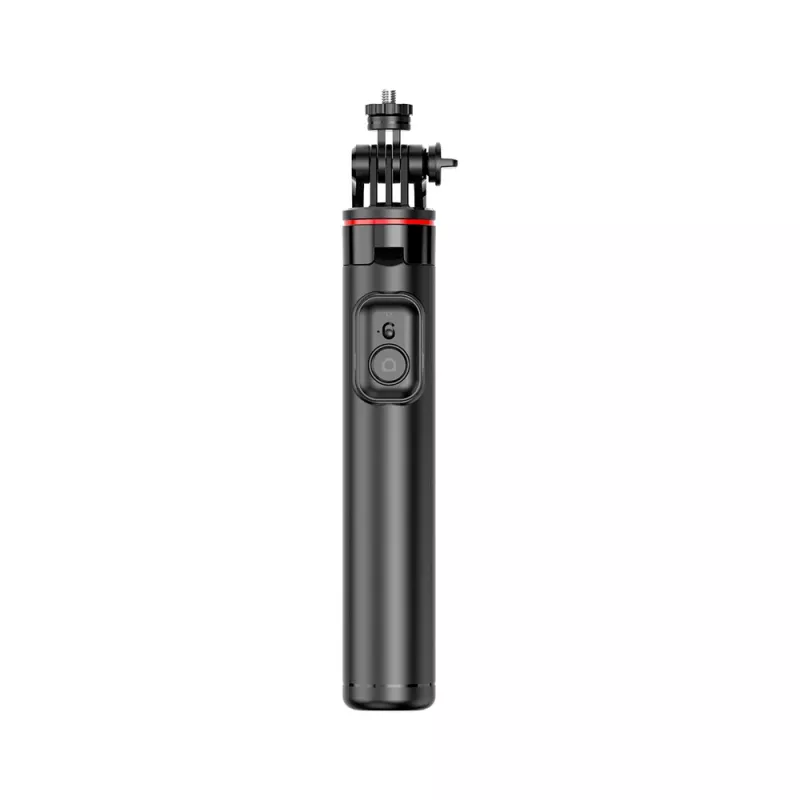HURTEL Selfie stick WC13YDS asta telescopica 1,3 m con doppia luce LED e supporto per telefono - nero
