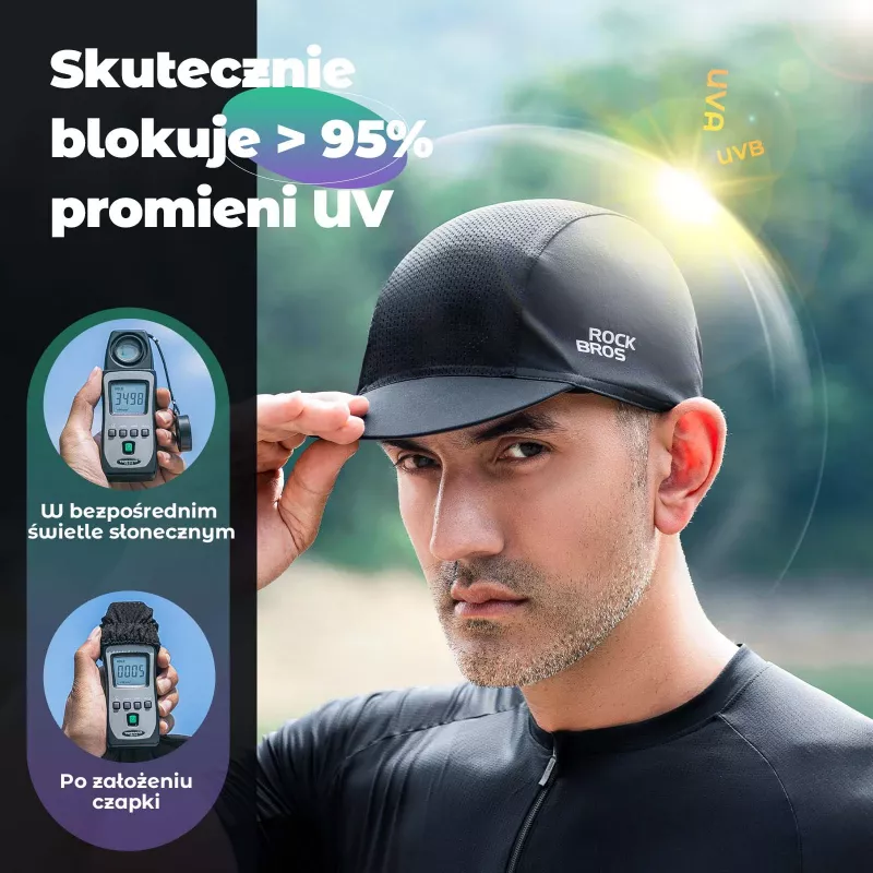 ROCKBROS Cappellino da ciclismo con visiera 18230005001 - nero