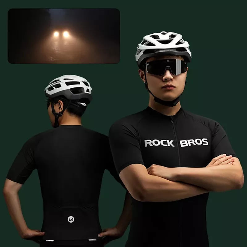 ROCKBROS Maglia da ciclismo manica corta XXXXL nero