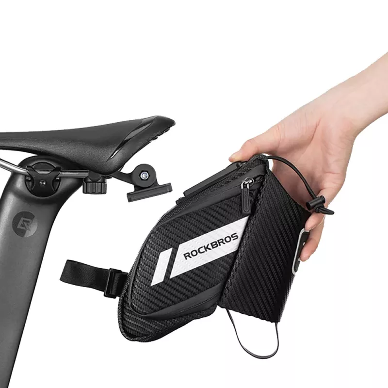 ROCKBROS C32BK Borsa da sella per bici 1,5L con portaborraccia - nero