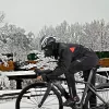 ROCKBROS YPW021 Giacca da ciclismo antivento, nero, taglia XL
