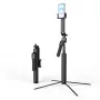 Premium Selfie Stick Wozinsky WST-360YS 1,8 m con funzione treppiede, tracciamento automatico del volto con IA a 360°, controllo gestuale - Nero