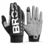 ROCKBROS Guanti da ciclismo invernali, con dita, in pile termico, XL, nero/grigio