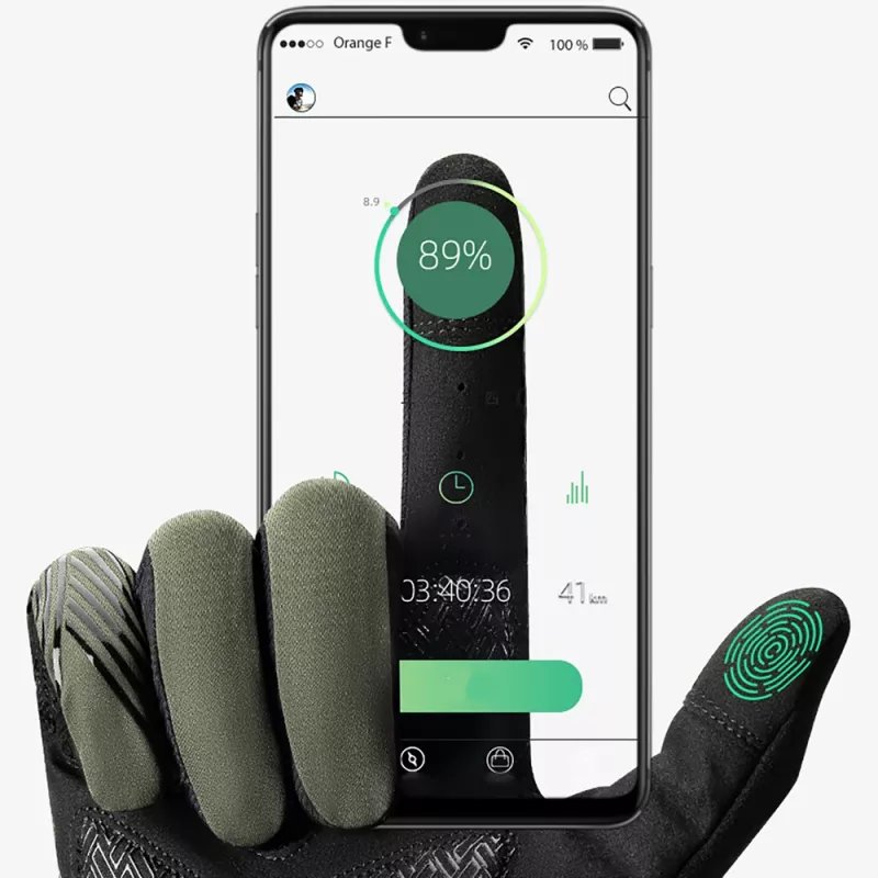 ROCKBROS Guanti da ciclismo con dita primavera/estate/autunno, taglia S, verde