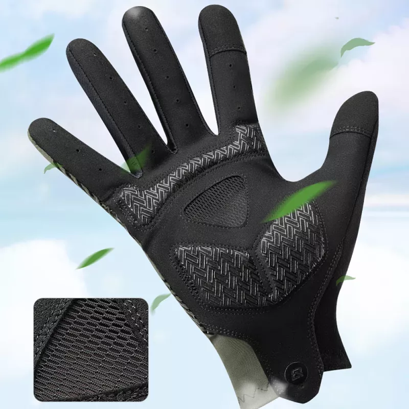 ROCKBROS Guanti da ciclismo con dita primavera/estate/autunno, taglia S, verde