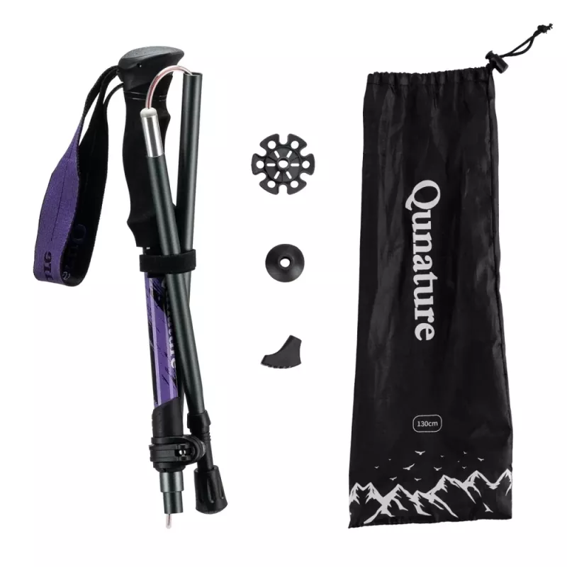 Qunature bastoncino Nordic Walking in alluminio 110-130 cm 1 pz. - lilla