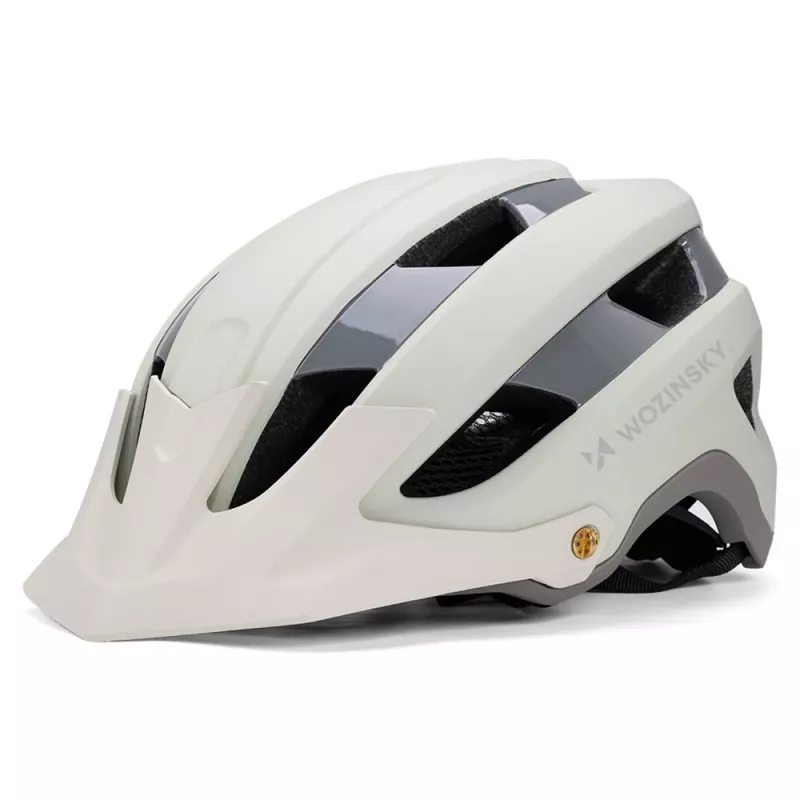WOZINSKY casco MTB con visiera rimovibile, leggero, 57-62 cm - verde pastello