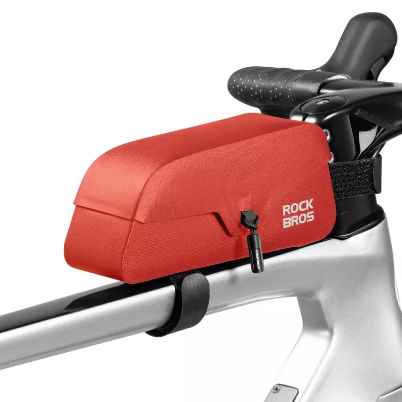 ROCKBROS borsa da telaio per bicicletta 0,9L impermeabile con chiusura magnetica - rosso