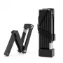 ROCKBROS lucchetto pieghevole 32140003001 con chiave e supporto pieghevole 88 cm nero