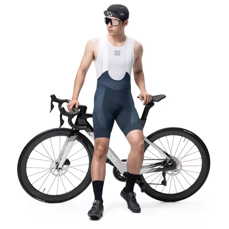ROCKBROS salopette da ciclismo uomo YDDK009 blu scuro XL