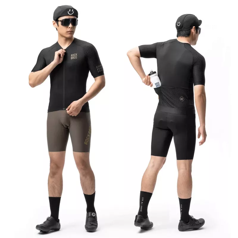 ROCKBROS YDDX011 Diamond maglia da ciclismo maniche corte taglia S nero