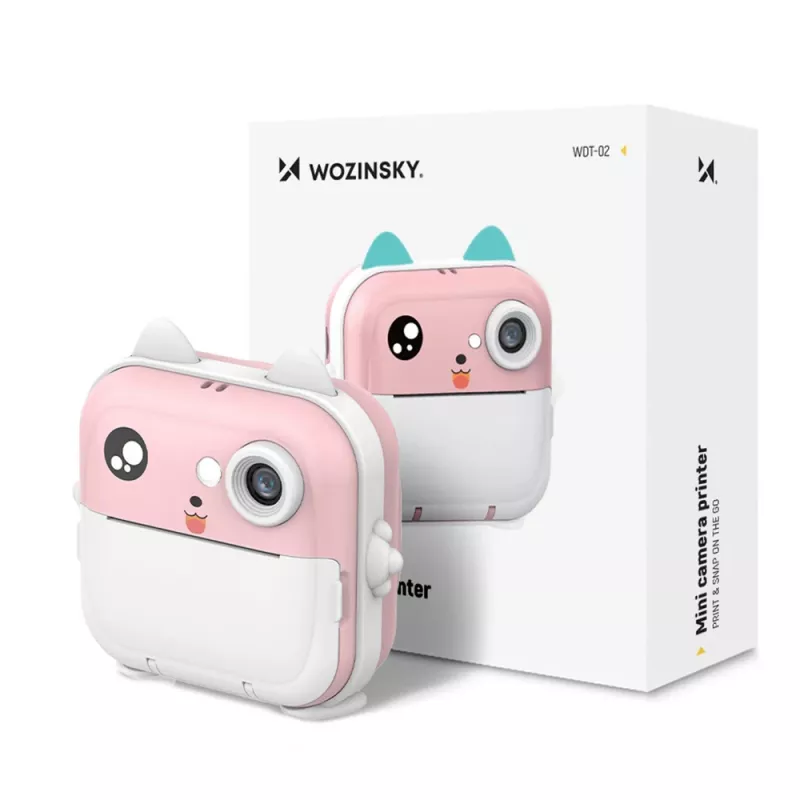 Wozinsky WDT-01 fotocamera digitale per bambini con stampante termica - rosa