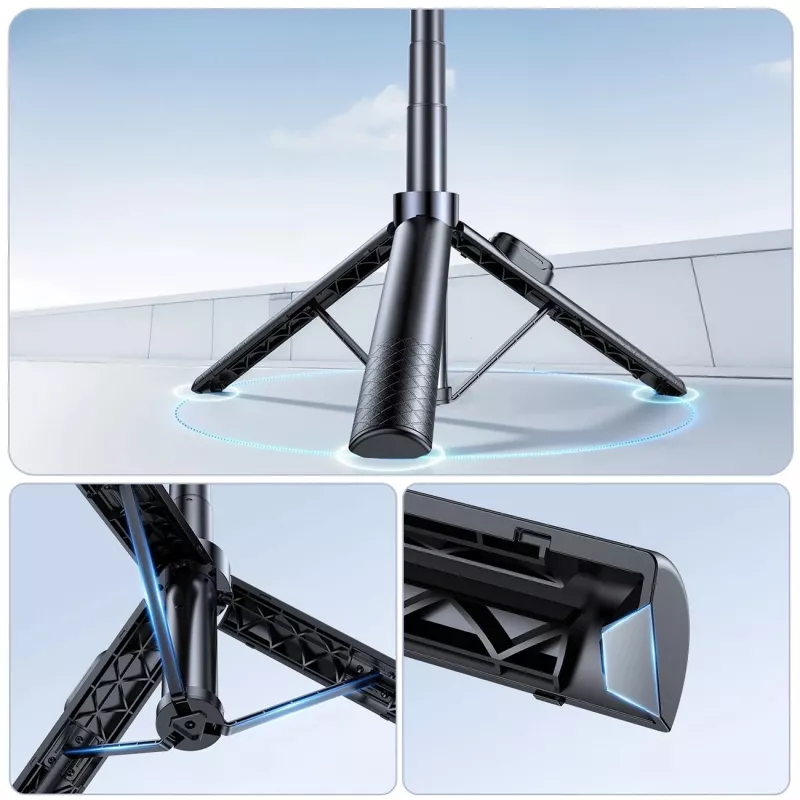 Wozinsky selfie stick WC1Y30S treppiede telescopico 1,3 m con supporto per cellulare - nero
