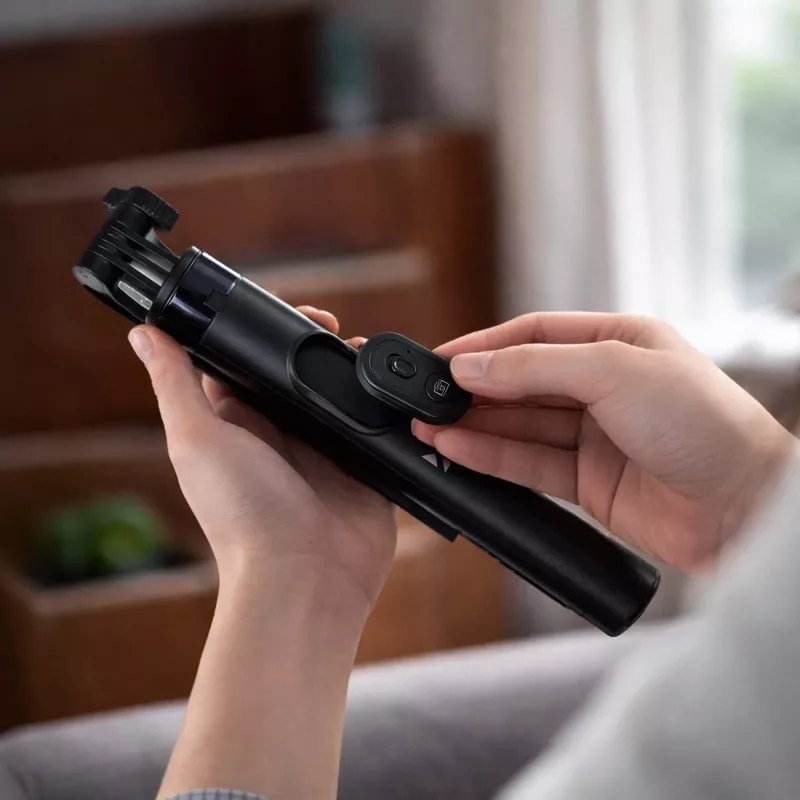 Wozinsky selfie stick WC1Y30S treppiede telescopico 1,3 m con supporto per cellulare - nero
