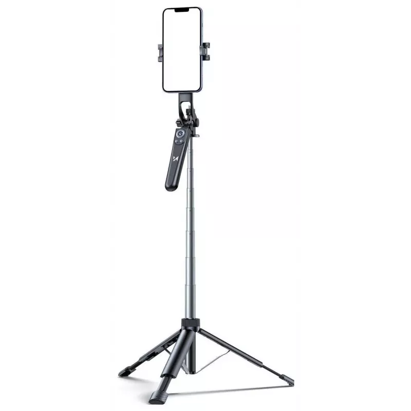 Selfie stick Wozinsky WC1Y70S treppiede telescopico 1,7 m con supporto per cellulare - nero