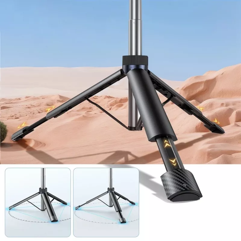 Selfie stick Wozinsky WC1Y70S treppiede telescopico 1,7 m con supporto per cellulare - nero