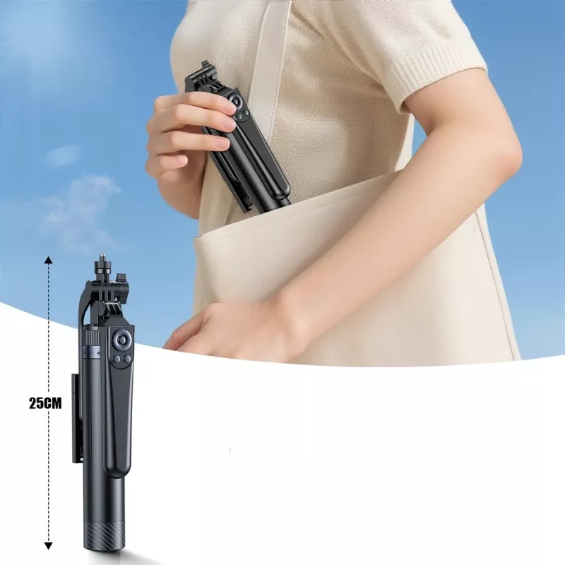 Selfie stick Wozinsky WC1Y70S treppiede telescopico 1,7 m con supporto per cellulare - nero