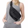 Wozinsky WSB-W1 marsupio / borsa a tracolla unisex con cinturino regolabile, idrorepellente - nero