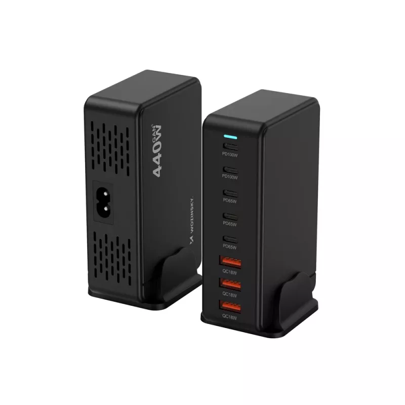 Wozinsky WSL-440 stazione di ricarica GaN QC3 440W - nero