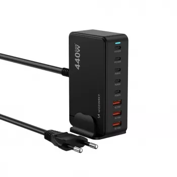 Wozinsky 240W GaN QC3 stazione di ricarica - nero