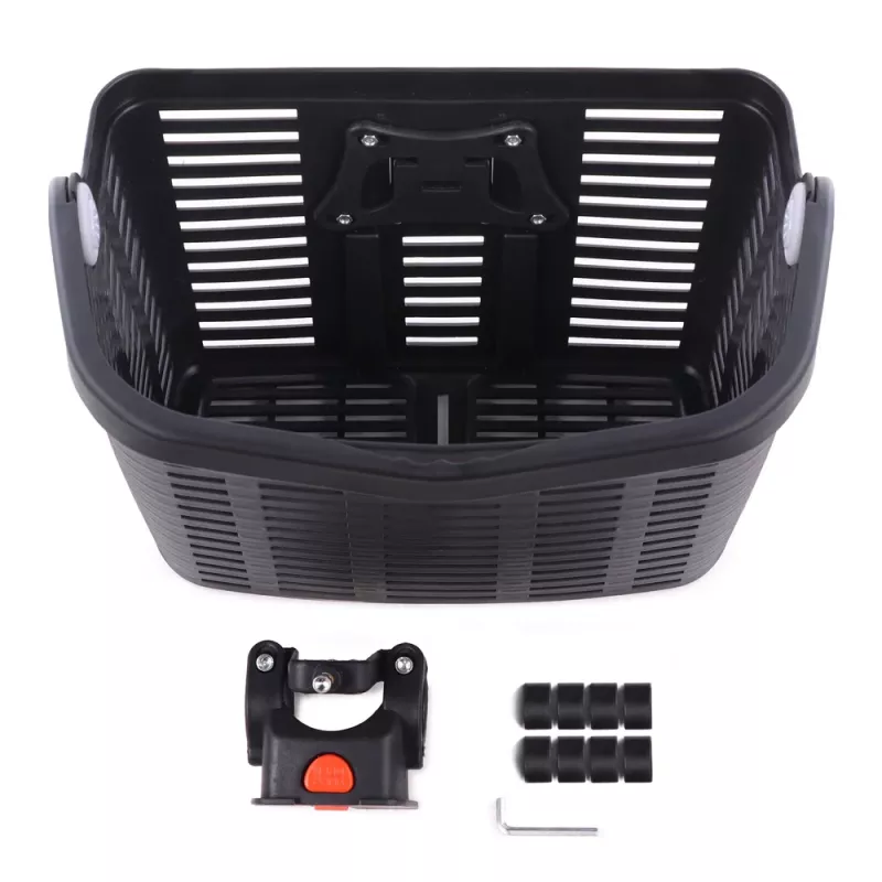 Wozinsky WKR-PK cestino bici, plastica, nero, fissaggio manubrio, 15L