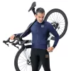 ROCKBROS YDWT014 giacca ciclismo invernale doppio strato pile XL blu