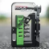 ROCKBROS Kit di riparazione per bicicletta con mini cricchetto e 14 inserti - verde traslucido