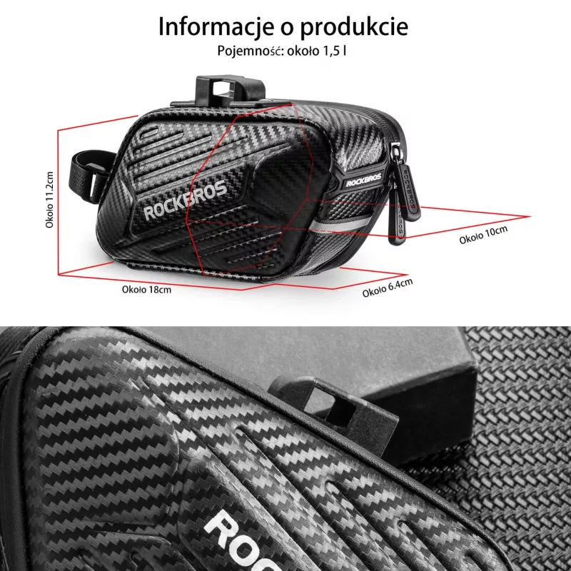 ROCKBROS B59 Borsa sottosella 1,5L - nero