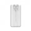 Powerbank Wozinsky WFC-15W 20000mAh 22,5W PD20W con cavi Lightning e USB-C integrati - bianco