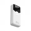 Powerbank Wozinsky WFC-15W 20000mAh 22,5W PD20W con cavi Lightning e USB-C integrati - bianco