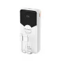 Powerbank Wozinsky WFC-15W 20000mAh 22,5W PD20W con cavi Lightning e USB-C integrati - bianco