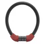 ROCKBROS RKS570-RD Lucchetto a cavo – combinazione a 4 cifre, cavo in acciaio 1,2 m, rosso