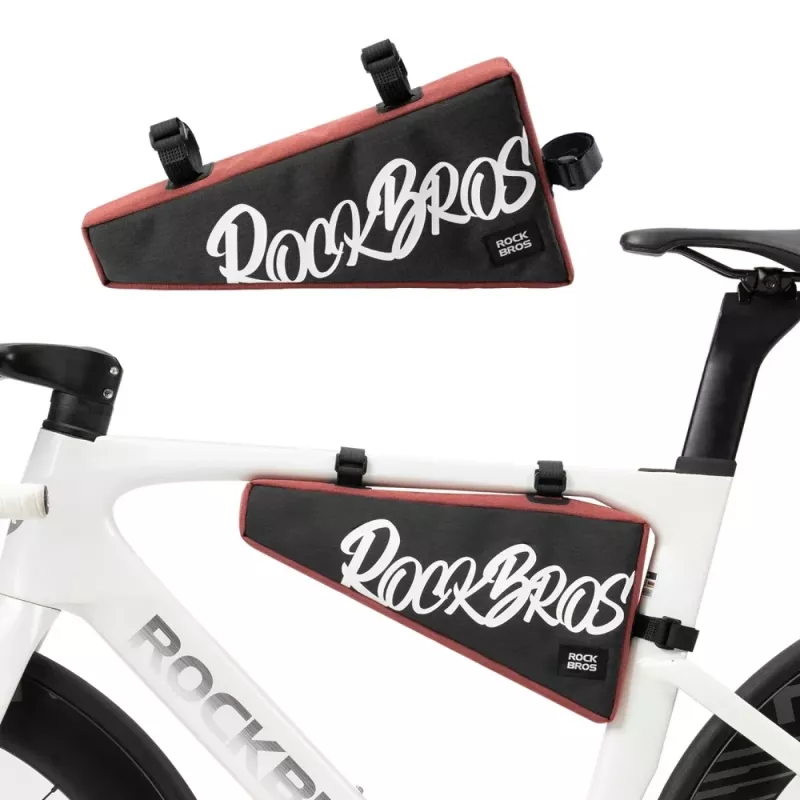 Rockbros G008 Flash Journey Borsa da telaio per bici – XL, rossa