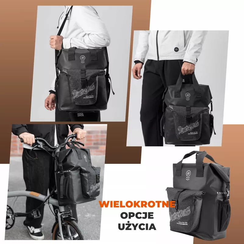 Rockbros AS-158 Borsa frontale per Brompton pieghevole - nera
