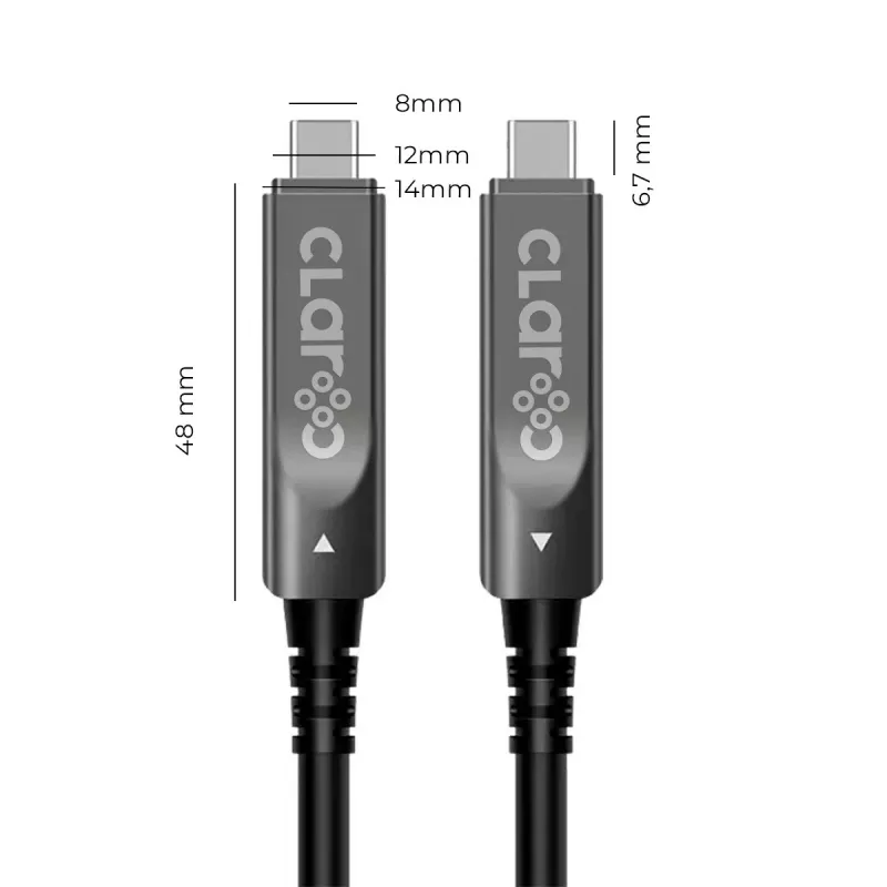 Claroc Cavo ottico attivo USB-C 4K@60Hz 10 m