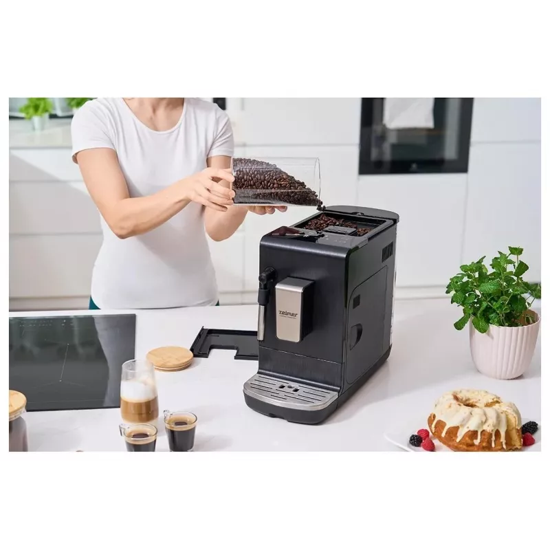 Zelmer Compact Maestro ZCM8110 Macchina per espresso, nero, 1050 W, 15 bar