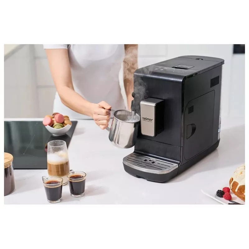 Zelmer Compact Maestro ZCM8110 Macchina per espresso, nero, 1050 W, 15 bar