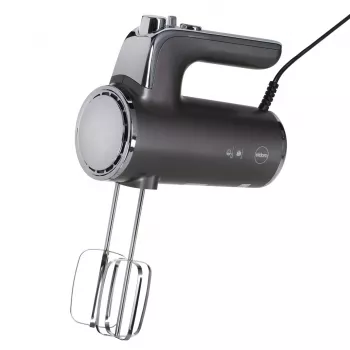 Eldom R110 Robo Frullatore a mano, 400 W, 5 velocità, funzione turbo, fruste e ganci per impastare, argento (R110 robo)