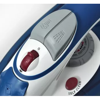 Eldom DA36 Ferro da stiro a vapore con pressa - blu, 2200W, piastra in ceramica