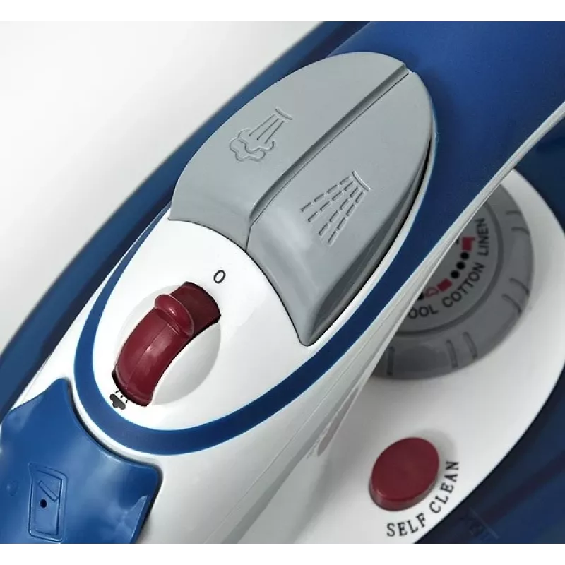 Eldom DA36 Ferro da stiro a vapore con pressa - blu, 2200W, piastra in ceramica