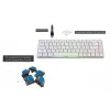 AQIRYS Agena Tastiera meccanica wireless 65% low-profile, switch Gateron Red, bianca