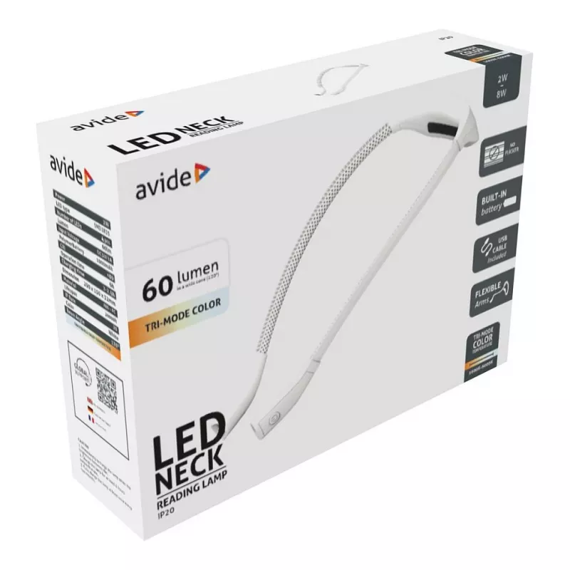 Avide Lampada da Lettura da Collo, Dimmerevole