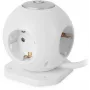 ENTAC Ciabatta Elettrica Globe 3 Prese con Interruttore USB Bianca