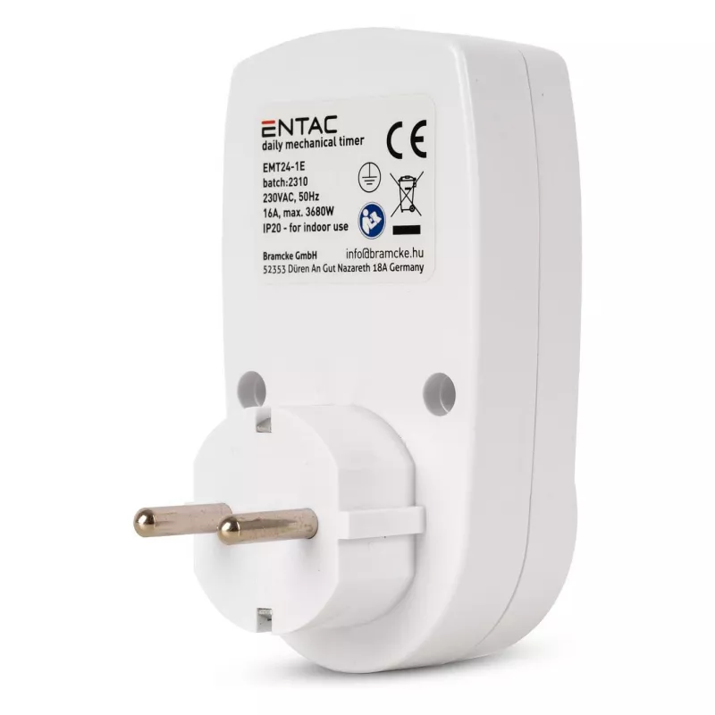 ENTAC Timer Meccanico Mini 24 Ore 24 Programmi