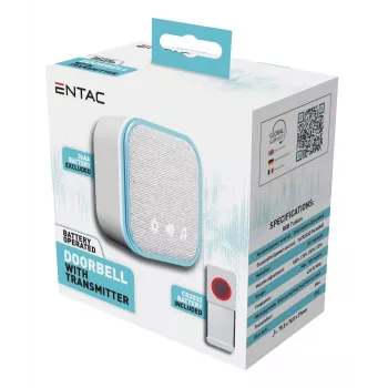 ENTAC Trasmettitore Campanello Senza Fili IP44 con Batteria CR2032