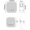 ENTAC Campanello Senza Fili Trasmettitore con Spina AC IP44 con 1x Batteria CR2032
