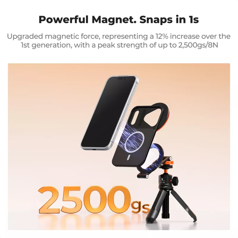 KF Protective Photography Case con supporto obiettivo 58 mm per Apple iPhone 17 Pro Max - nero